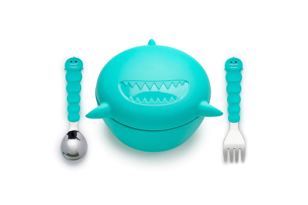Silicone Shark Bowl with Lid